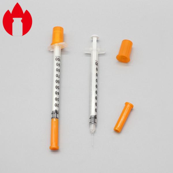 Quality Medical Injection PP Plastic Insulin Syringe 1ml Disposable for sale