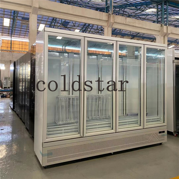 Wholesale supermarket glass door display freezer commercial refrigerator freezer