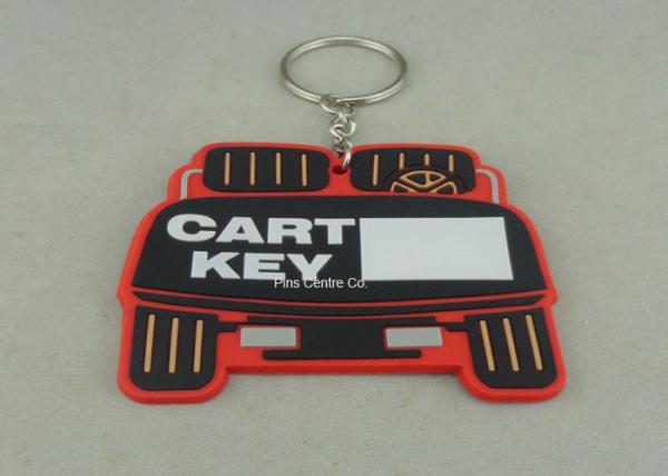 Quality Stamping / Die Casting Rubber Key Chain , Design Your Own Custom Shaped Keychains for sale