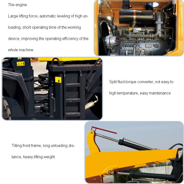 Multifunctional Hydraulic Front Loader , Bucket Wheel Loader 2400RPM