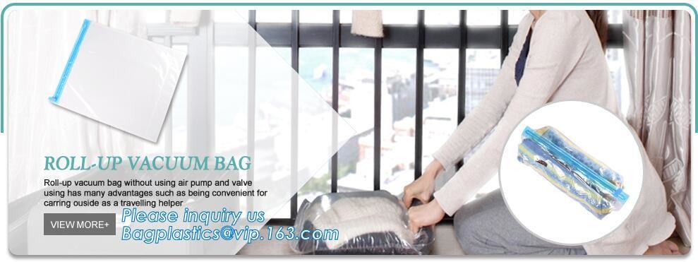 Embossing Resealable Vacuum Food Bags For Household Eco- friendly Texture Vacuum Food Storage Plastic Bag Rolls Moisture