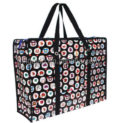 Quality 50cm Large PP Woven Shopping Bag Coating Pp Woven Bag With Long Handle for sale