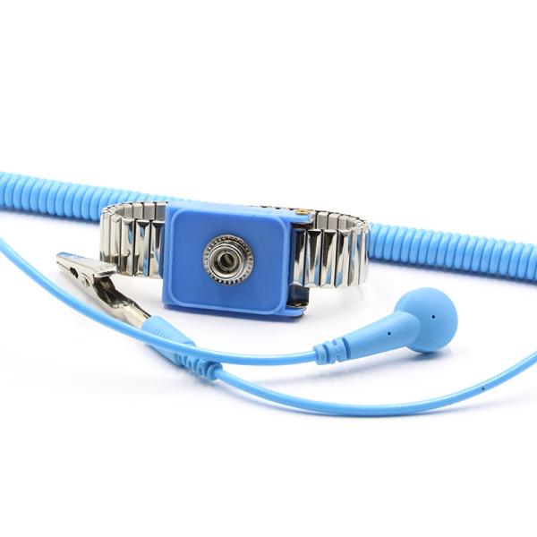 Cleanroom Conductive Anti Static ESD Wrist Strap PU Line Snap 10mm