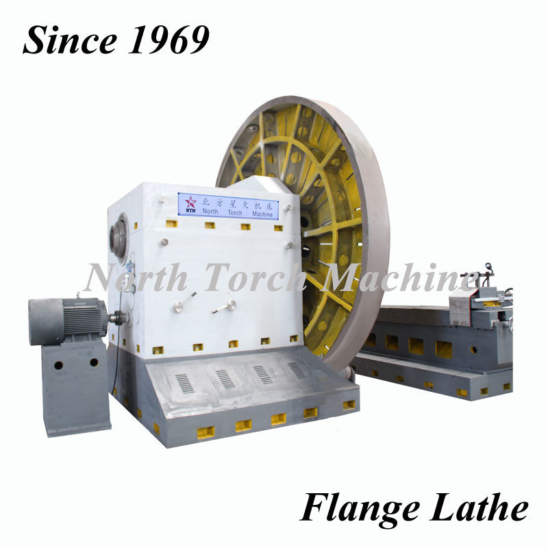 Conventional Flange Lathe , Large High Precision Lathe Machine Pipe Connector Use