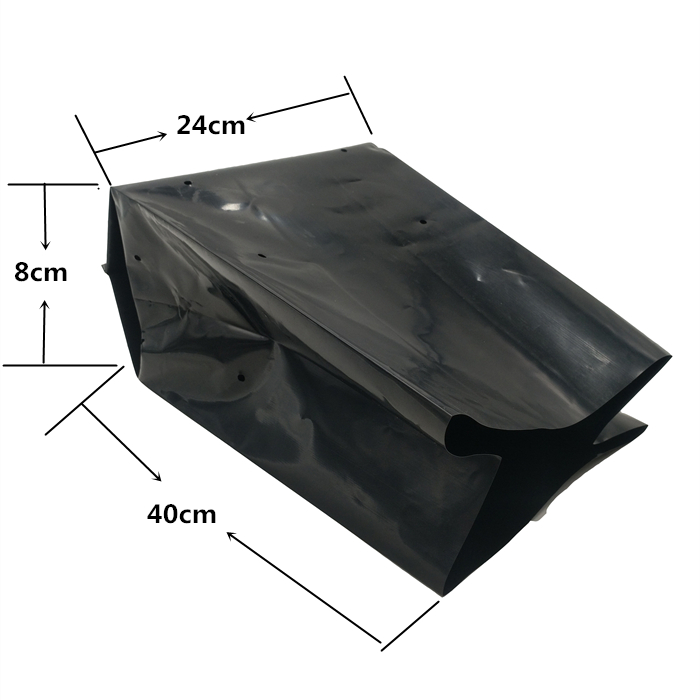 Lightweight Basin 1gal PE Heavy Duty Poly Grow Bags With Hole