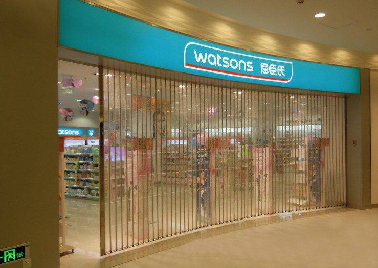 Automatic Commercial Lateral Sliding Grill Shutter Transparent PC And Security