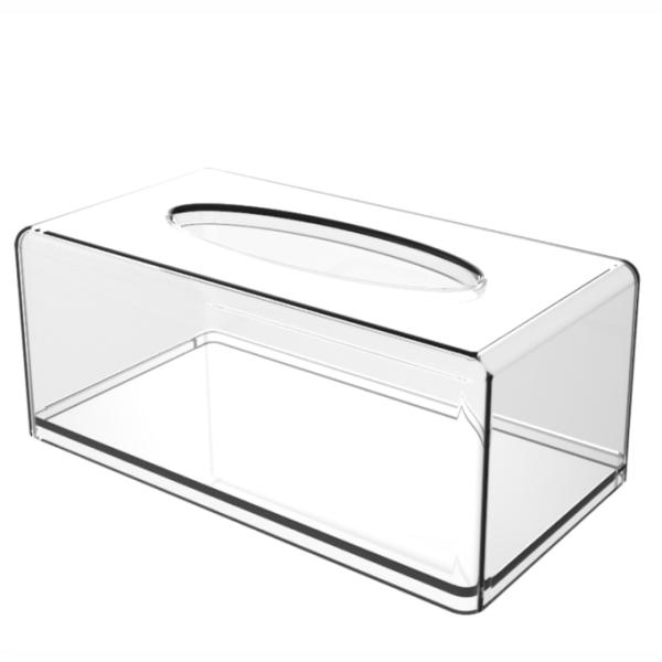Custom Desktop Clear Acrylic Box Creative Lucite Storage Bins For Laundry Pods Tissue