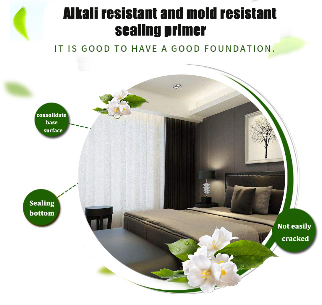 Transparent Wall Coating For House Excellent Adhesive Acrylic Wall Primer 20KG/BUCKET