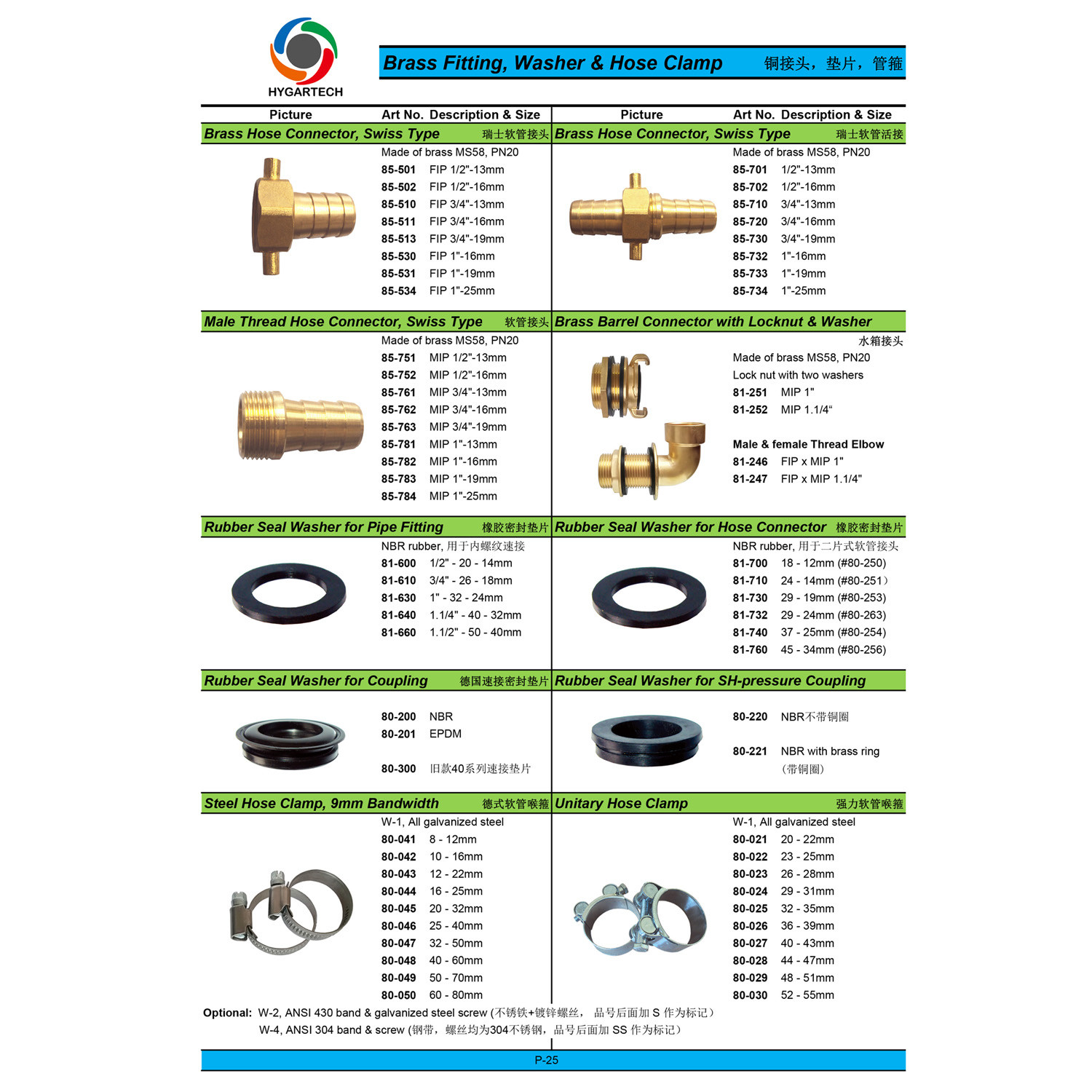3/4'' Thread Brass Claw Lock Quick Connect Hose Coupling Set