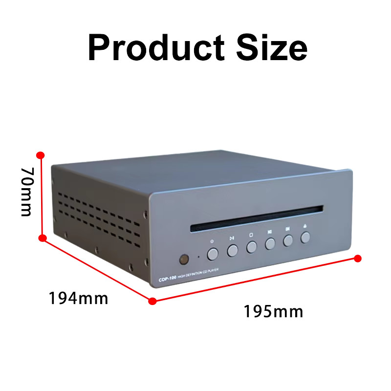Home Audio HiFi CD Player With Optical Output Remote Control Single Disc CD Player