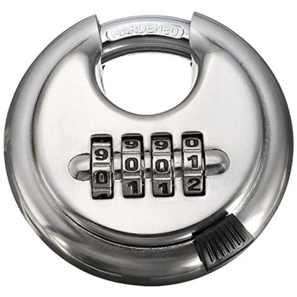Quality Rustproof Outdoor Lock 4 Digit Combination Discus With Hardened Shackles Padlock for sale