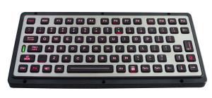 China 82 Keys IP65 Brushed Stainless Backlit Rugged Keyboard With Function Keys wholesale