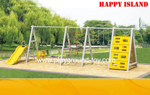 Quality Childrens Swing Set Length Customized Children Swings Sets With Climbing Frame RHA-15903 for sale