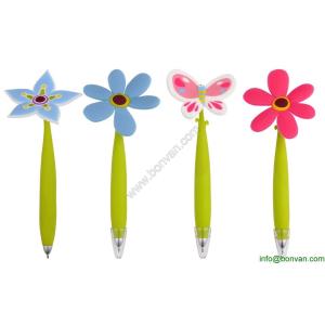 China novel pen,flower pen,flower design promotional plastic pen wholesale