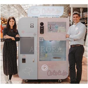 China Cotton Candy Vending Machine Fully Automatic Vending Making Machine With Coin on sale