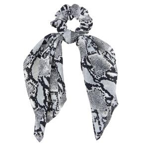 Ribbon Scrunchies Leopard pattern fabric hair tie