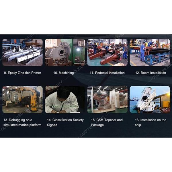 Space Save Foldable Telescopic Offshore Pedestal Crane Knuckle Boom 0.6t 8m