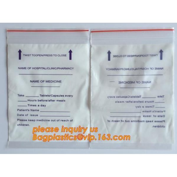 the zipper bag for medical use,zipper medical bags,medical trauma bag, Zipper Sealing Medical Packing Bag for Animal/ Me