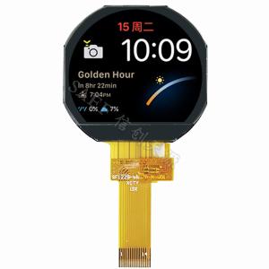 China 1.22 TFT LCD screen 240x204 dots round shape IPS full viewing angle SPI interface TFT LCD screen on sale