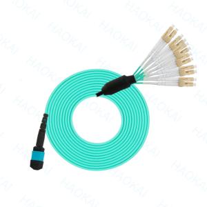 Breakout MPO OM3 Patch Cord LC Connector Multimode Fiber Optic Patch Cables