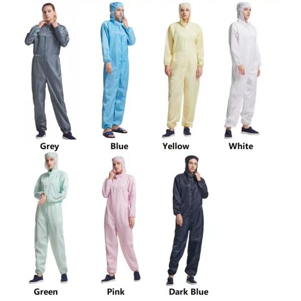 ESD Lab Jacket Anti Static Pants Polyester Fiber For Electronic Workshop