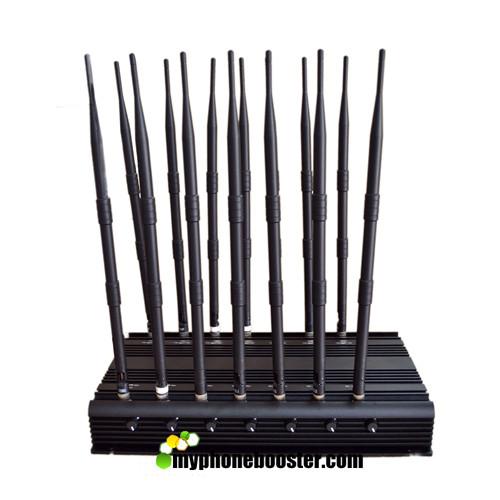 Quality 14 Antennas 35W high power car remote control mobile signal blocker jammer 433mhz, 315mhz, 868mhz Adjustable for sale