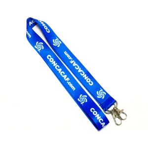 Dye Sublimation Flat Polyester Lanyard Heat Transferred Process Double Metal
