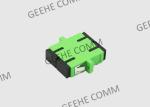 Multi Mode Duplex Plastic Green SC APC Bulkhead Adapter With Flanges