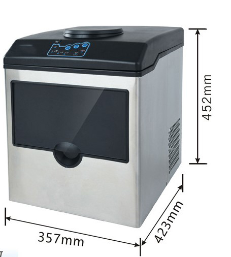 25kg Automatic Countertop Nugget Small Portable Ice Maker Machine Black for Business and Home Ice Making Capacity 25kgs/24H