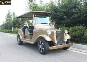 China 4 Seater Battery Powered Classic Car Golf Carts Champagne Color , 80-100 Km Driving Mileage wholesale