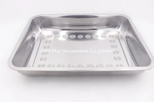 40*30cm Serving buffet baking pan big plate square baking tray set stainless steel roasting tray