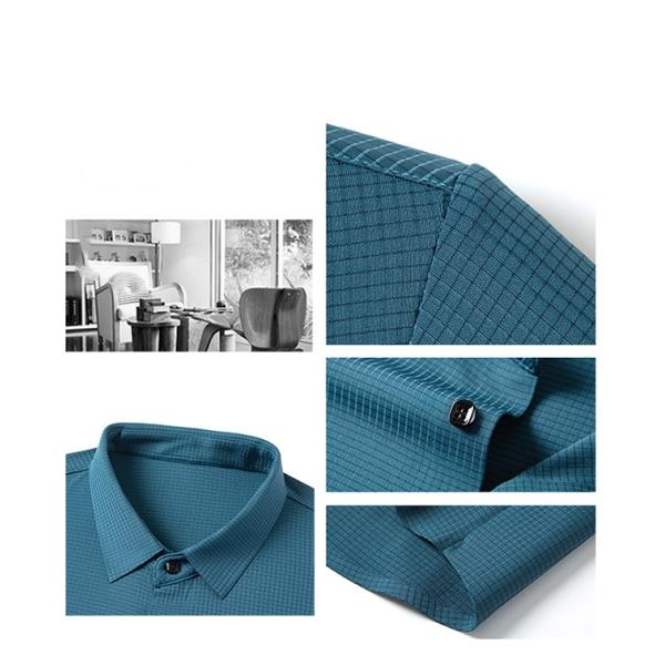 Large Size Mens Designer Casual Long Sleeves Stretch Vertical Stripes Vintage Shirts