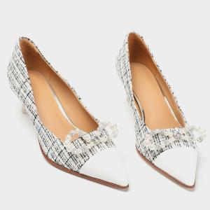 China Womens Soft Leather Dress Shoes , Daily Casual Stitching 5cm High Heel Pump Shoes on sale China Womens Soft Leather Dress Shoes , Daily Casual Stitching 5cm High Heel Pump Shoes on sale