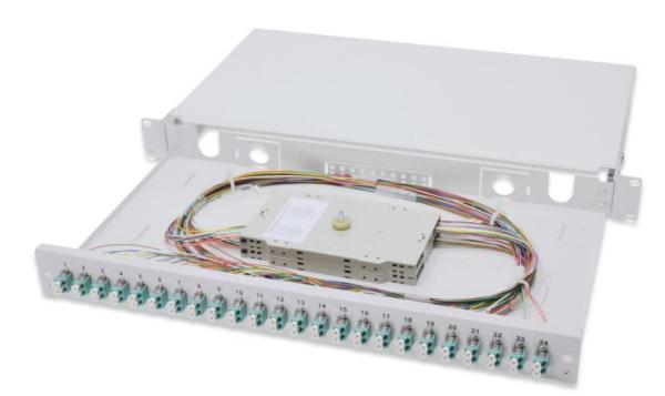Quality 1U 19inch Full Loaded Slide Drawer Rack mount patch panel for sale