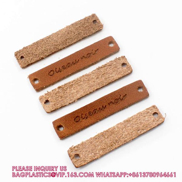Wholesale Custom Leather Badge Factory Embossed Pu Leather Label Clothing Genuine Leather Patch With Logo