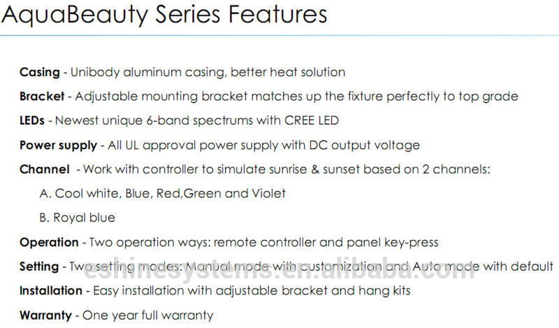 2015 6G AquaBeauty newest design smart Cree aquarium led light for Marine Aquarium tank