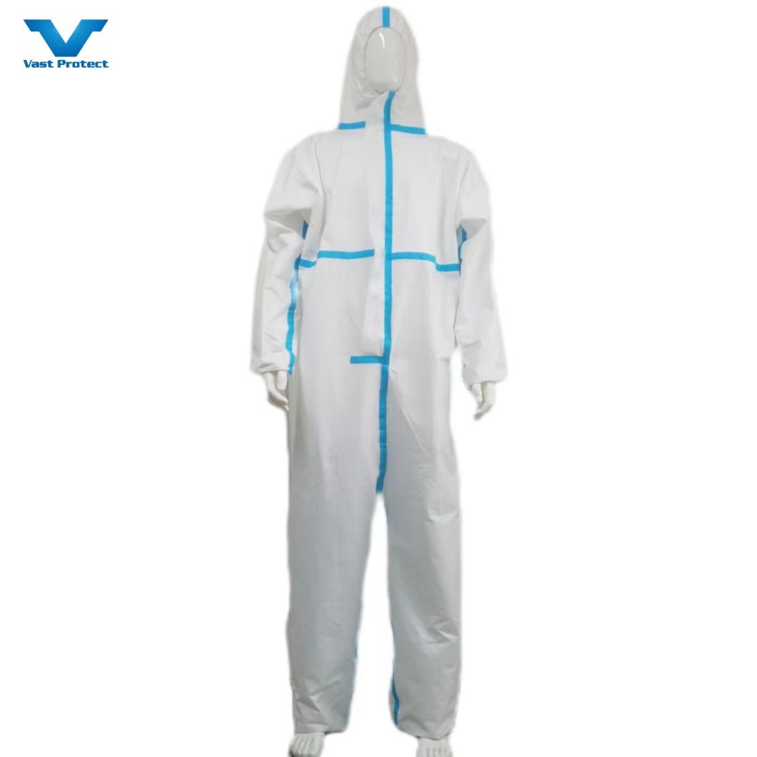 Waterproof Microporous Protective Clothing Wholesale Hooded Coverall