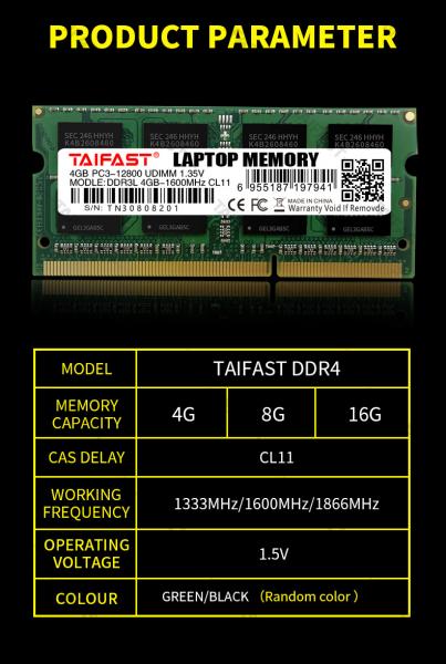 Notebook 4GB DDR3 Memory Ram 1.35V 1600mhz 240pin So Dimm Ram