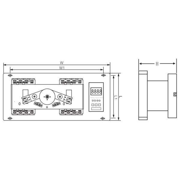 The Latest Design ATSQ2Y series Intelligent Double/Dual Power Automatic Transfer Switch 800/4P