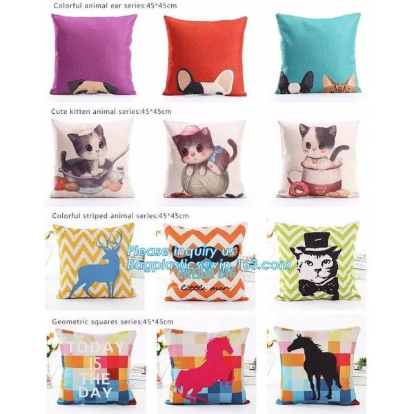 Latest design simple solid color pillow home decor cotton cushion cover,Cotton Embroidery Geometric Car Sofa Chair Bed T
