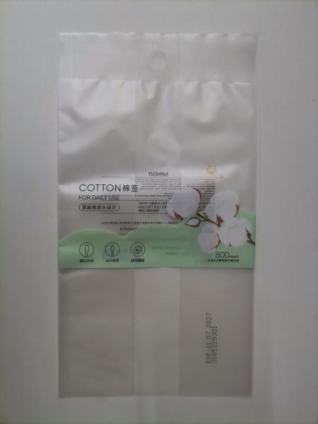 Quality OEM Cotton Swab Side Gusset Bag 70 Micron Thickness Composite for sale