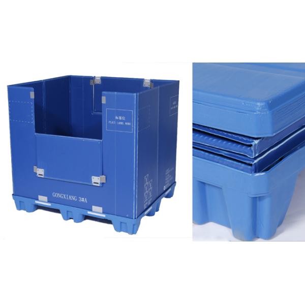 Pallet Box Sleeve Pack Container Foldable Low Weight Custom Height Loading Window