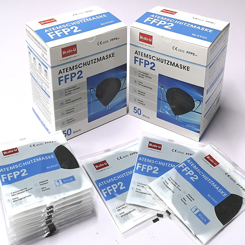 CE 0370 And FDA Disposable Nonwoven Face Mask Particulate Respirator , FFP2 Protective Respirator With Earloops