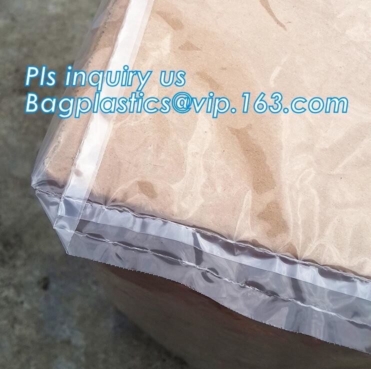Customized Square Bottom or Side Guesst Plastic Protective Pallet Covers, 4 Mil Dust proof Clear Pallet Covers, BAGPLAST
