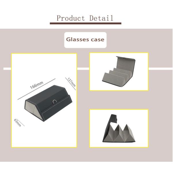 Multipiece Paper Folding Eyeglass Case For 3pcs Optical Glasses