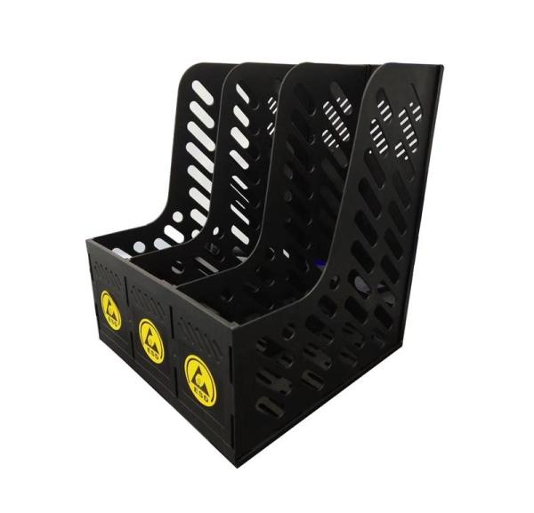Quality A4 Size Permanent ESD Safe Magazine File Basket 3 Compartments Drawer Options for sale