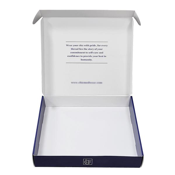 Custom Clothing Packaging Paper Mailer Box Flute Material Corrugated Shipping Box