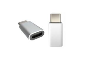 Silver USB Type C Adapters Fast Switching USB C To Micro Female Converter