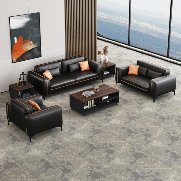 Modular Reception Sofa Set For Office Use Hospital Synthetic Leather Material