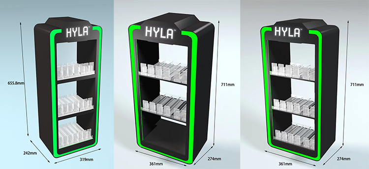 Pegboard PVC Display Stand Double Sided Display Stand For Shops